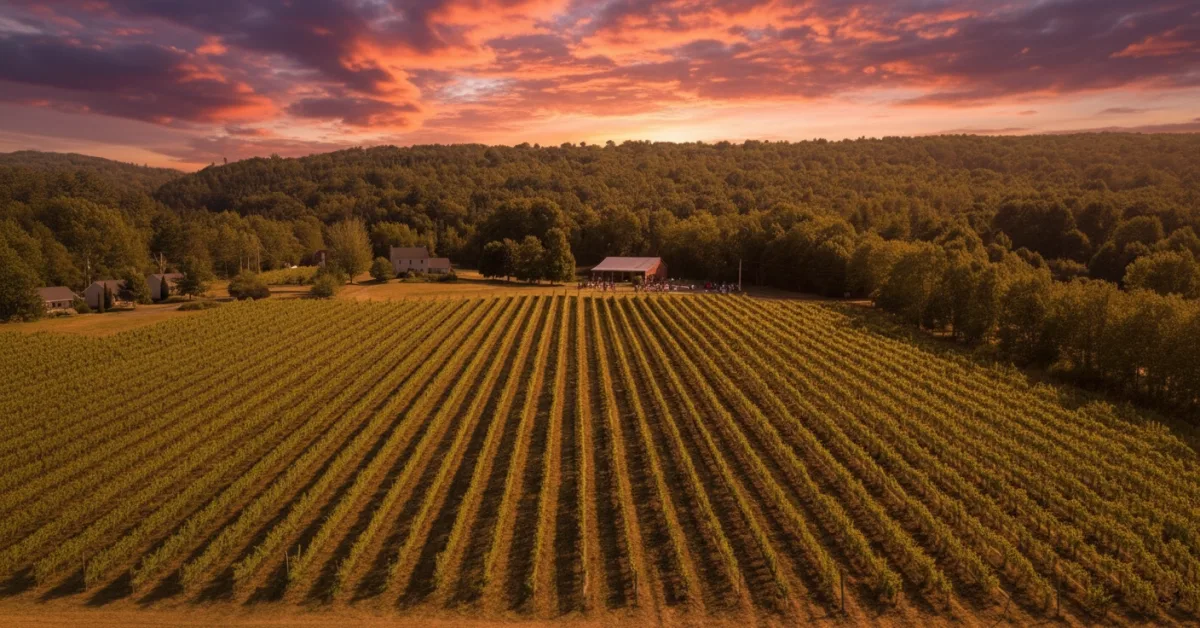 L’Acadie Vineyards, Nova Scotia, at golden hour