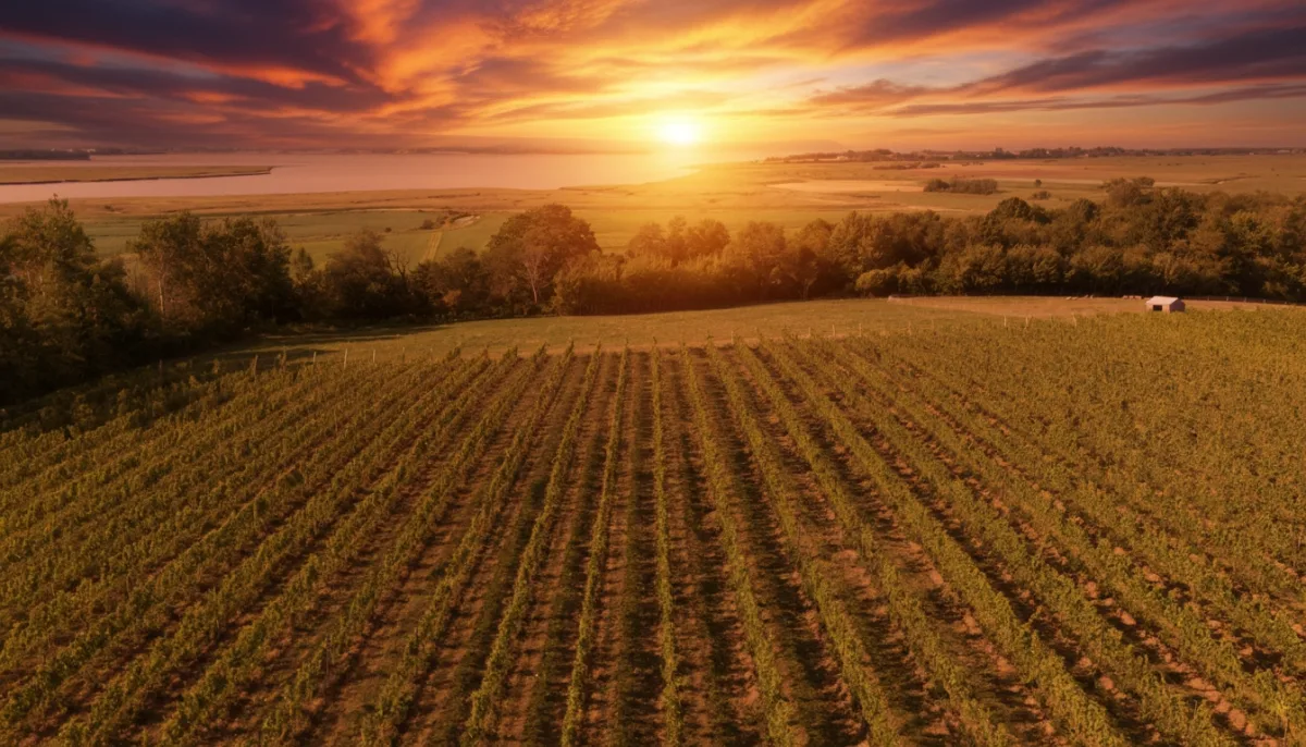 Lightfoot & Wolfville Vineyards at sunset, Nova Scotia